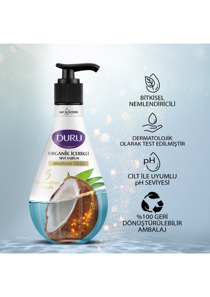 Organik Içerikli Hindistan Cevizli Sıvı Sabun 3X500ML fiyatları