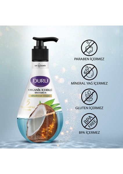 Organik Içerikli Hindistan Cevizli Sıvı Sabun 3X500ML modelleri