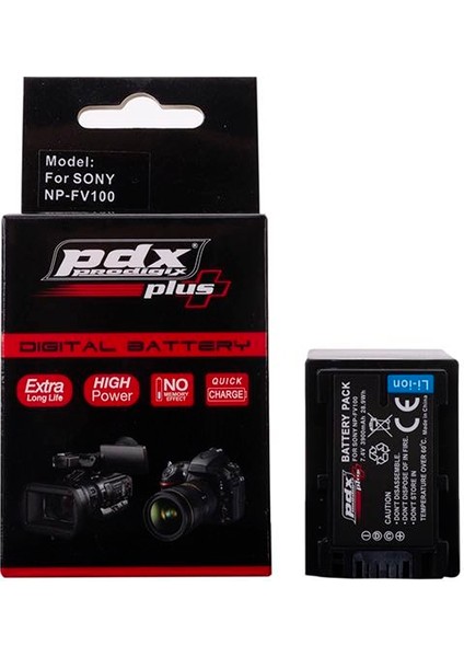 Sony Için FV100 Batarya Pil 3900MAH CX625,AX100E,AX43A,AX43,AX53