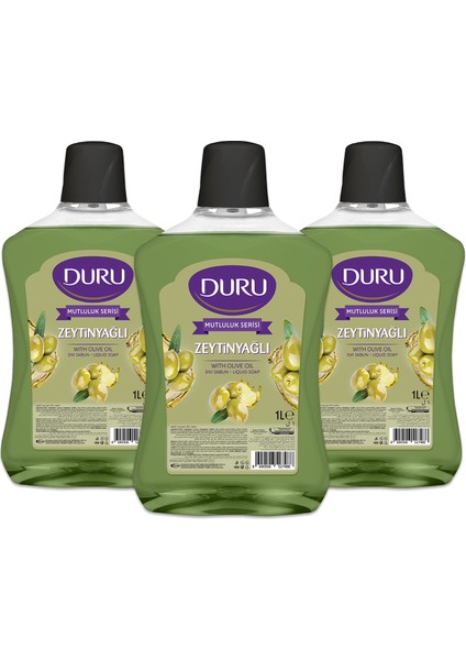 Mutluluk Serisi Zeytinyağlı Sıvı Sabun 3x1 Lt