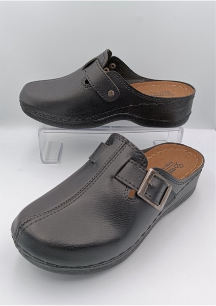 Terlik Kadın Siyah Sabo Terlik Önü Kapalı Terlik Dar Kalıp