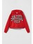 Kız - Erkek Çocuk Unisex Kırmızı Renk San Diego Pier Yazı Baskılı Hoodie Kapüşonlu Sweatshirt 1