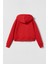 Kız - Erkek Çocuk Unisex Kırmızı Renk San Diego Pier Yazı Baskılı Hoodie Kapüşonlu Sweatshirt 3