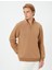 Yarım Fermuarlı Sweatshirt Dik Yaka Uzun Kollu 3