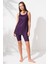 Askılı Tesettür Tankini Takım Mor 231930 1