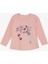 Kız Çocuk Uzun Kollu Tişört Pullu Kalp Baskılı 2-6 Yaş, Somon 1