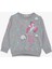 Kız Çocuk Sweatshirt Unicorn Baskılı 2-6 Yaş, Gri Melanj 1