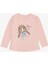 Kız Çocuk Uzun Kollu Tişört Çiçekli Kız Baskılı 1-4 Yaş, Somon 1