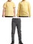 Unisex Çocuk Ribana Bel Keten Okul Pantolonu + Polo Yaka Kısa ve Uzun Kol T-Shirt 1
