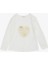 Kız Çocuk Uzun Kollu Tişört Ponponlu Incili 1-4 Yaş, Ekru 1