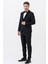 Meksiko D112 Şal Yaka Slim Fit Damatlık Takım Elbise Siyah 2