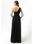 Kadın Siyah Tek Omuz Yırtmaçlı Uzun Abiye Elbise 5