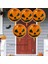 Halloween Temalı Gülen Balkabağı Resimli 45X45 cm Folyo Balon 5 Adet 1