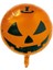 Halloween Temalı Gülen Balkabağı Resimli 45X45 cm Folyo Balon 5 Adet 2
