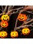 Plastik Halloween Balkabağı Şeklinde Mini Kova ve Günışığı Pilli Mumluk 6 Adet 1