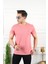 Erkek Siyah Bisiklet Yaka Standart Pamuk Erkek Basic T-Shirt 1