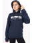 Lacivert Yazı Nakışlı Kapüşonlu Kız Çocuk Sweatshirt 16445 3