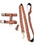 Köpek göğüs tasması ve kayışlı set H tipi küçük ırk turuncu siyah göğüs ölçüsü:25-40cm ayarlamalı gezdirme kayışı:120cm dog harness TB3-12 2