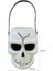 Işıklı Kuru Kafa Şeklinde Halloween Kapaklı Şeker Toplama Kovası Plastik 1 Adet 3