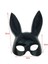 Uzun Plastik Tavşan Maskesi Yetişkin Çocuk Uyumlu Siyah Renk 1 Adet Halloweenbrideretro 1