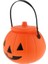 Balkabağı Şeklinde Halloween Kapaklı Şeker Toplama Kovası Plastik 1 Adet 1