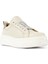 Kadın Bej Bağcıklı Kalın Tabanlı Deri Sneaker 3