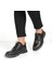 Siyah Deri Ayakkabı Kışlık Slip On Erkek 550 766-1 2
