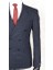 Slim Fit Sivri Yaka-Çift Yırtmaç Lacivert Kareli Kruvaze Drop 6 Takım Elbise 2