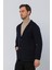 Erkek Regular Fit Çok Cepli Düğmeli Astarsız Örme Blazer Rahat Ceket 3