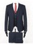 Slim Fit Sivri Yaka-Çift Yırtmaç Lacivert Drop 6 Yelekli Takım Elbise 2