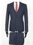 Slim Fit Sivri Yaka-Çift Yırtmaç Lacivert Drop 6 Yelekli Takım Elbise 1
