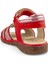 Deri Kırmızı Kız Çocuk Sandalet 3