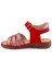 Deri Kırmızı Kız Çocuk Sandalet 4