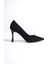 MB970-S Kadın Ince 9 cm Topuklu Siyah Süet Stiletto & Topuklu Ayakkabı 2
