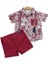 Erkek Çocuk Baskılı Kısa Kollu Gömlek Şort 2'li Takım 1