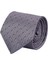 Hand Made 7.5 cm Füme Mor Desenli Kravat 1