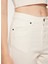 Yüksek Bel Boru Paça Regular Fit Beyaz Kadın Denim Pantolon B3WL-PNT-8 4