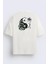 Ön ve Arka Baskılı Ying Yang Snake And Crane Regular Fit T-Shirt 1