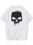 Unisex Ön ve Arka Baskılı Oversize Angry Skull T-Shirt 1