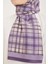 Trend Lila-Krem Ekose Desen Modal Şal 4713-07 2