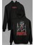 Skull Ganster Mafia Temalı Silahlı Adam Ön ve Arka Baskılı Sweatshirt Kapüşonlu Hoodie 1