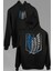 Attack On Titan Titana Saldırı Logo Ön ve Arka Baskılı Sweatshirt Kapüşonlu Hoodie 3