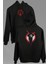 V For Vendetta Vandeta Silüet Logolu Ön ve Arka Baskılı Sweatshirt Kapüşonlu Hoodie 1
