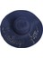 Eva Işlemeli Hasır Şapka Açık Kadın Plaj Güneş Şapka Güneş Şapka - Navy Blue (Yurt Dışından) 1