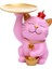 Nordic Cat Heykel Tepsi Organizatör Figürin Ev Odası Pembe (Yurt Dışından) 1