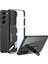 Samsung Galaxy S23 Kılıf Kamera Korumalı Şeffaf Tasarımlı Standlı Kapak () 1