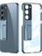 Samsung Galaxy S23 Kılıf Kamera Korumalı Şeffaf Tasarımlı Standlı Kapak () 4