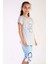 Kız Çocuk Kısa Kol Kaprili Pijama Takım 3