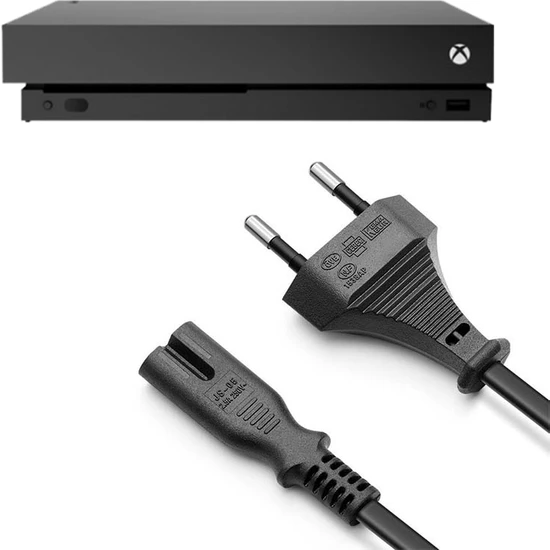 Pop Konsol Xbox One x Güç Kablosu 1.5m Xbox One S x Uyumlu Xbox Güç Kablosu Yedek Parça