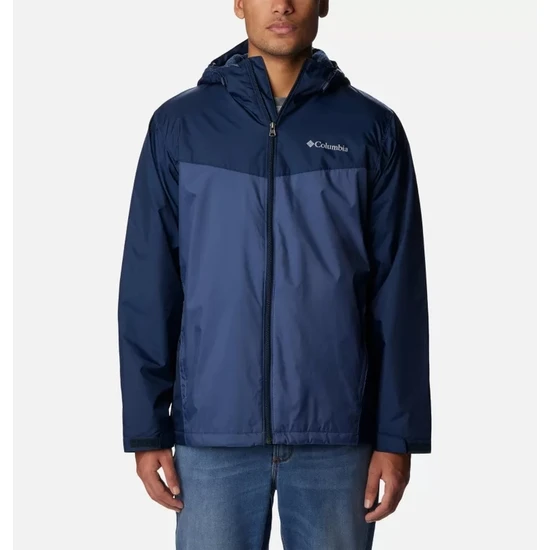 Columbia Glennaker Sherpa Lined Jacket Erkek Outdoor Yağmurluk Koyu Lacivert XM0676-466